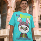 Men's Oversized T-shirt in Cyan - Bad Bunny