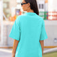 Women's Oversized T-shirt in Solid Cyan
