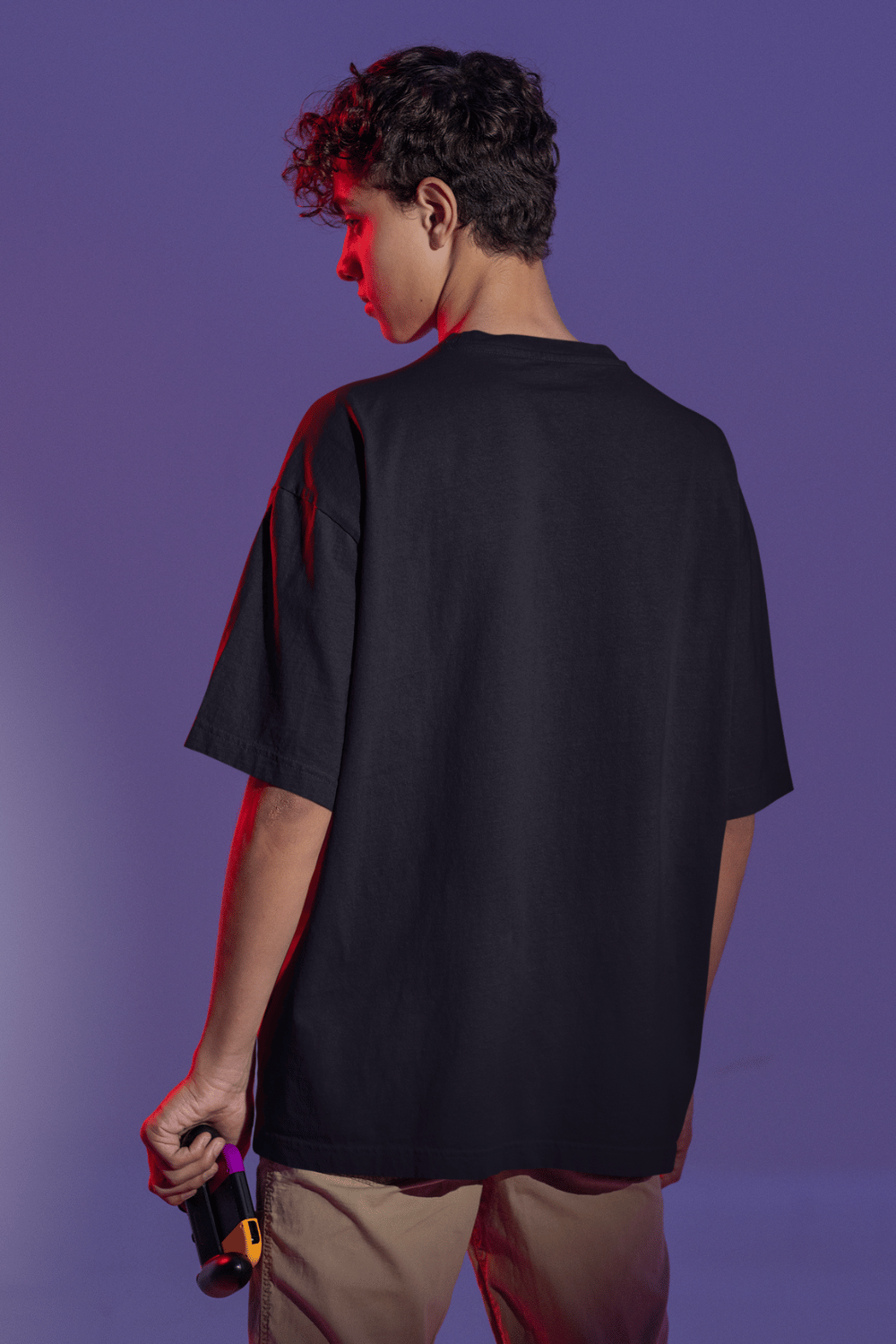 Black Oversized Tee for Men