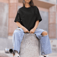 Black Oversized Tee for Women