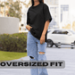 Black Oversized Tshirt for Women