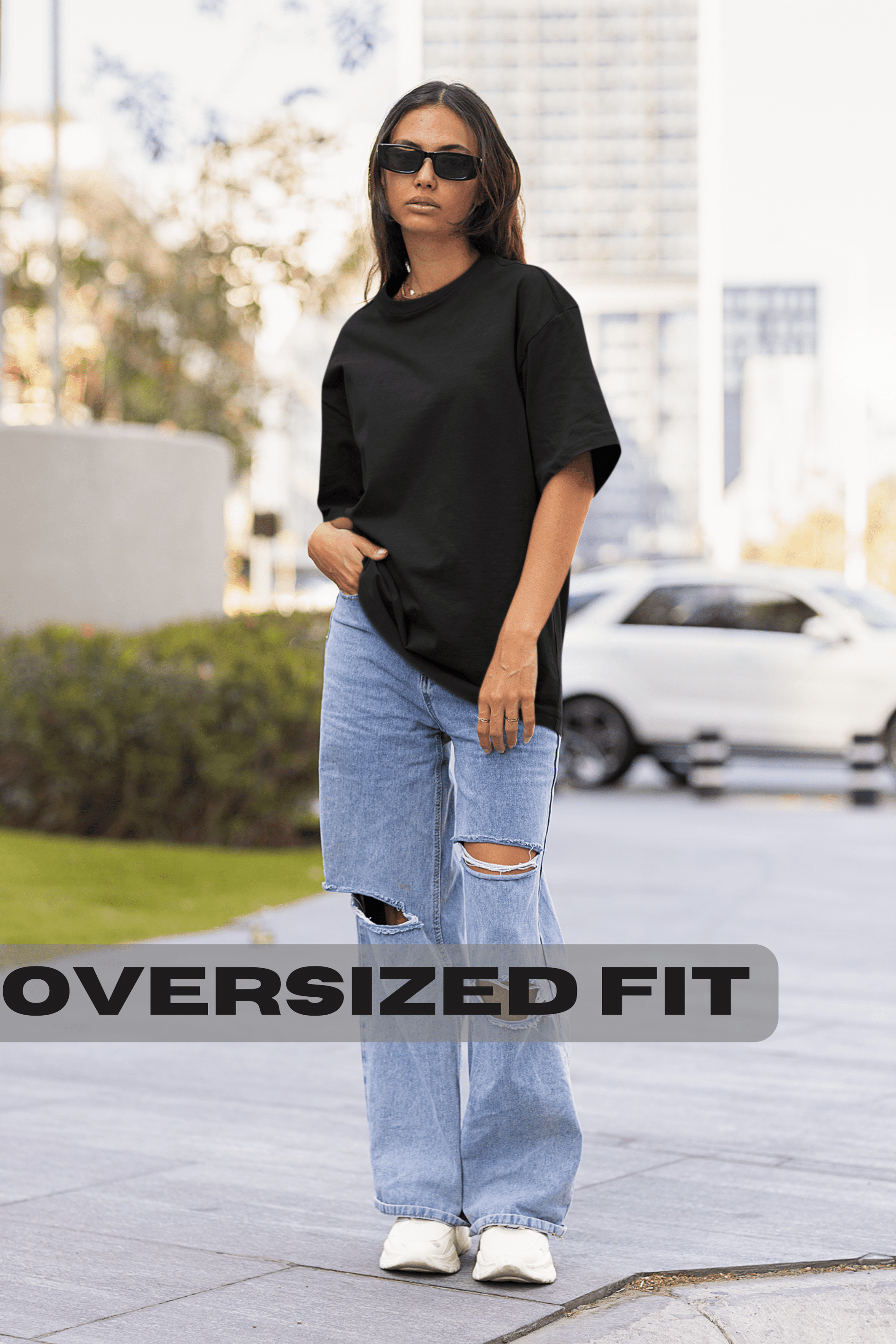 Black Oversized Tshirt for Women
