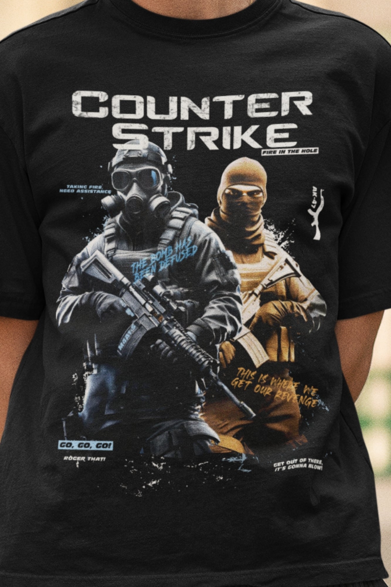 Gaming Tshirt in Black color