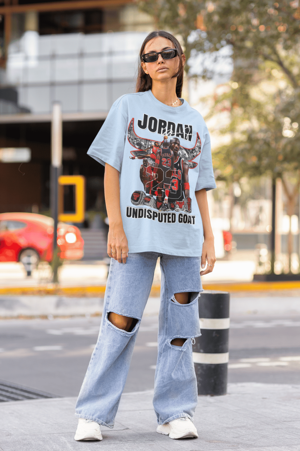 Light Blue Oversized Tee Jordan Legacy