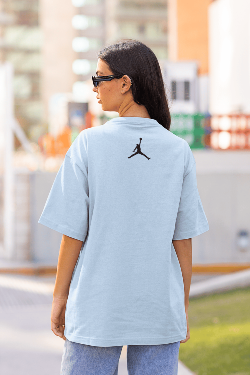 Light Blue Oversized Tee Jordan Logo
