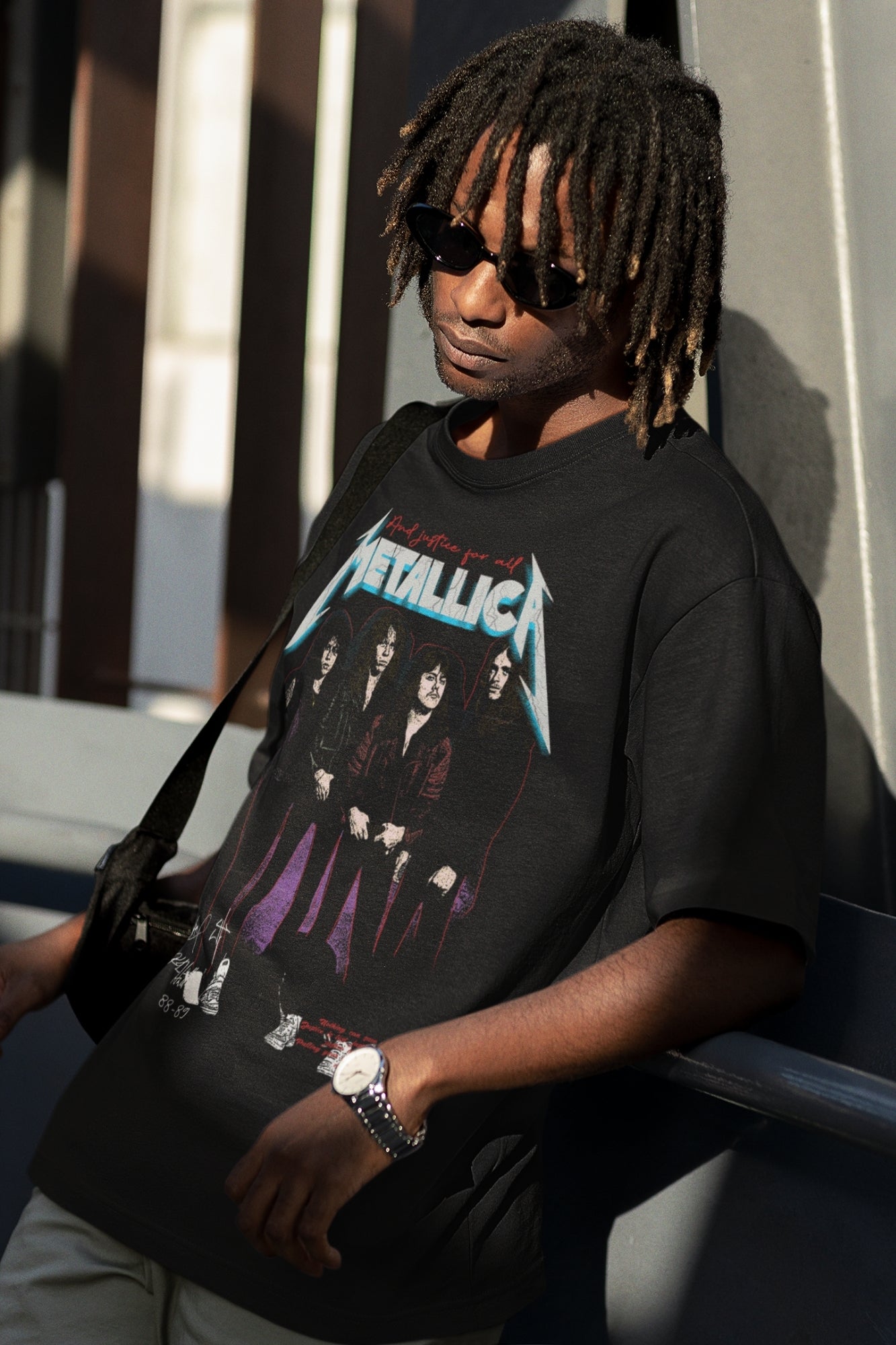 Metallica Band Black Oversized Tshirt