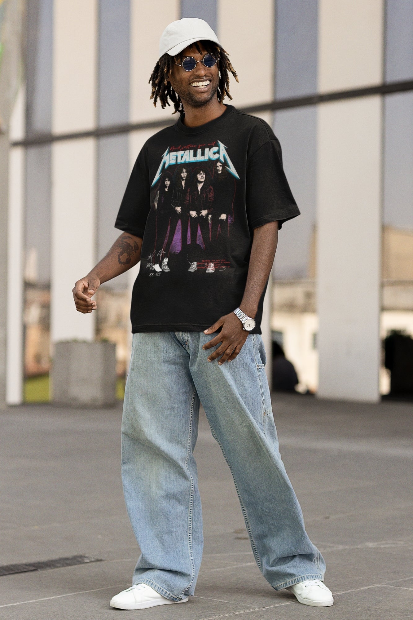 Metallica Band Black Oversized Tshirt for Men