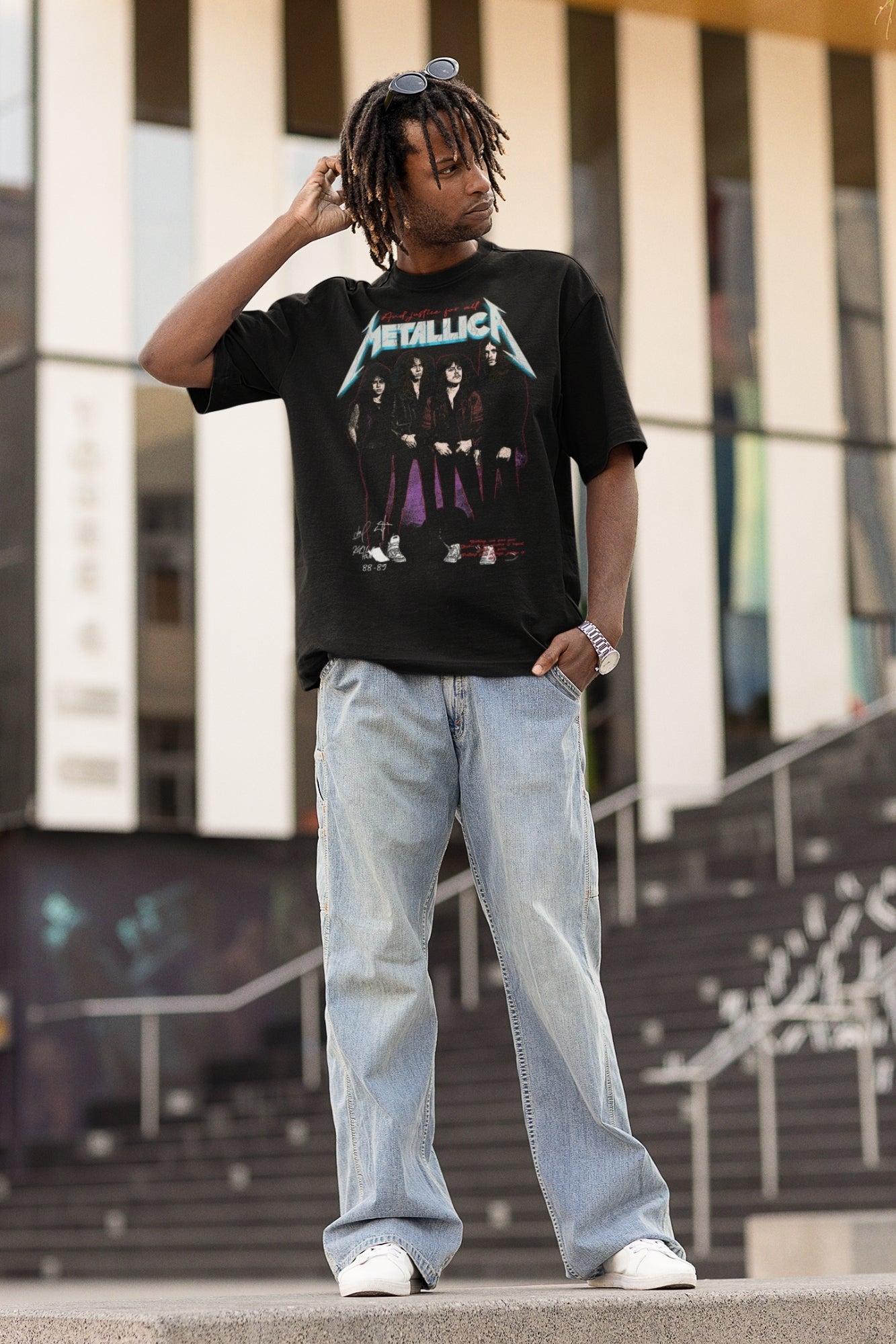 Metallica Rockstar Tshirt in Black for Men