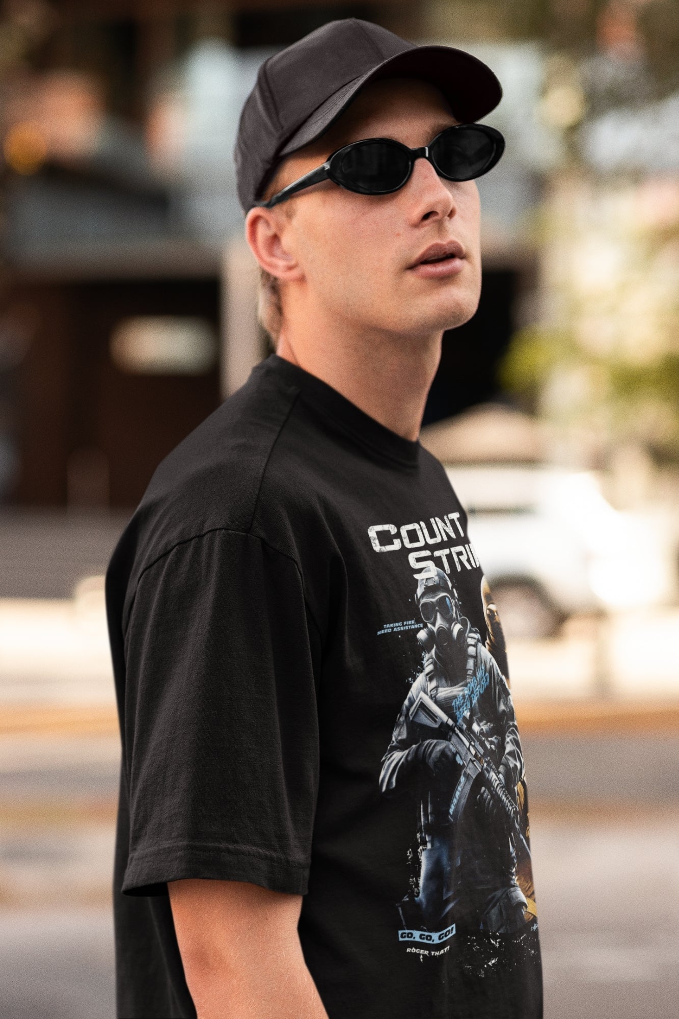 Oversized Tshirt for Men in Black color