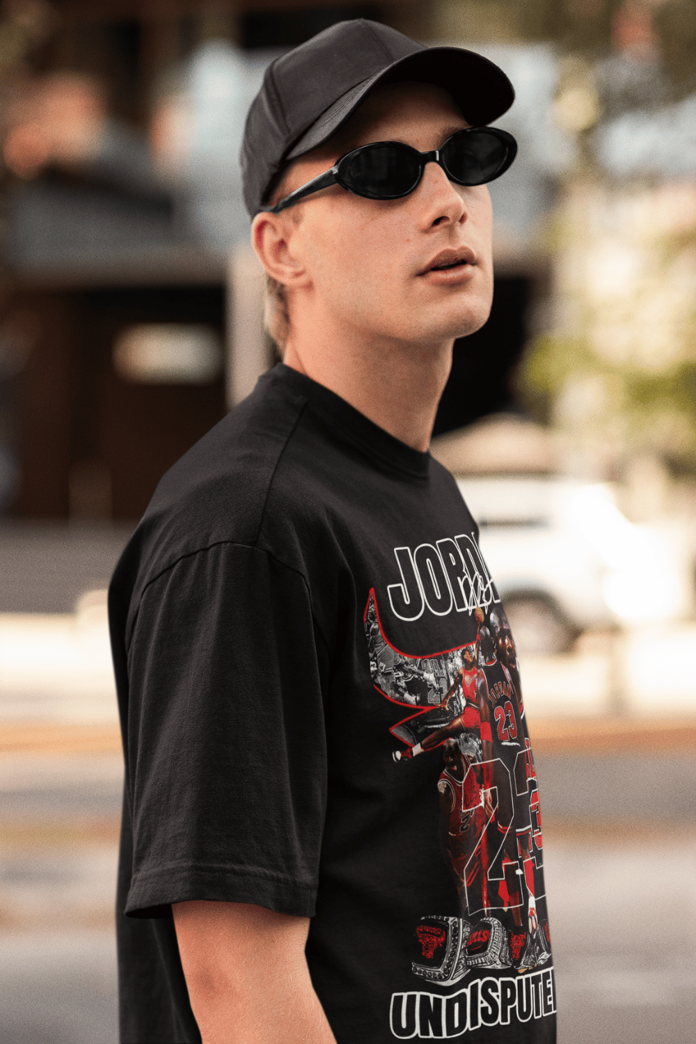 Michael Jordan Iconic Oversized Black T shirt for Men