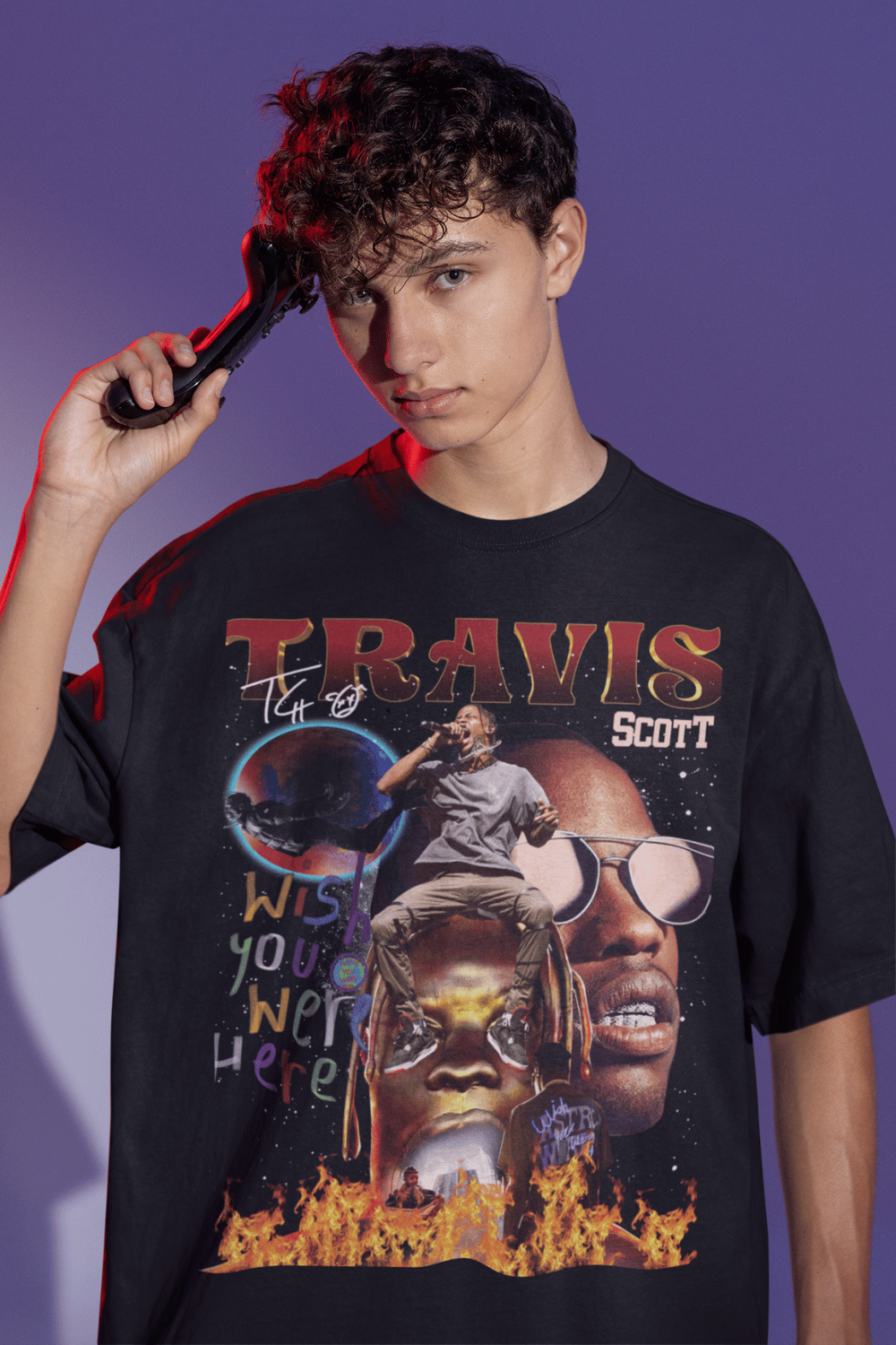 Black travis scott shirt 2025
