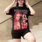 Unisex Oversized Black Tee Rihanna Theme