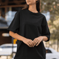 Unisex Oversized Tee in Black color