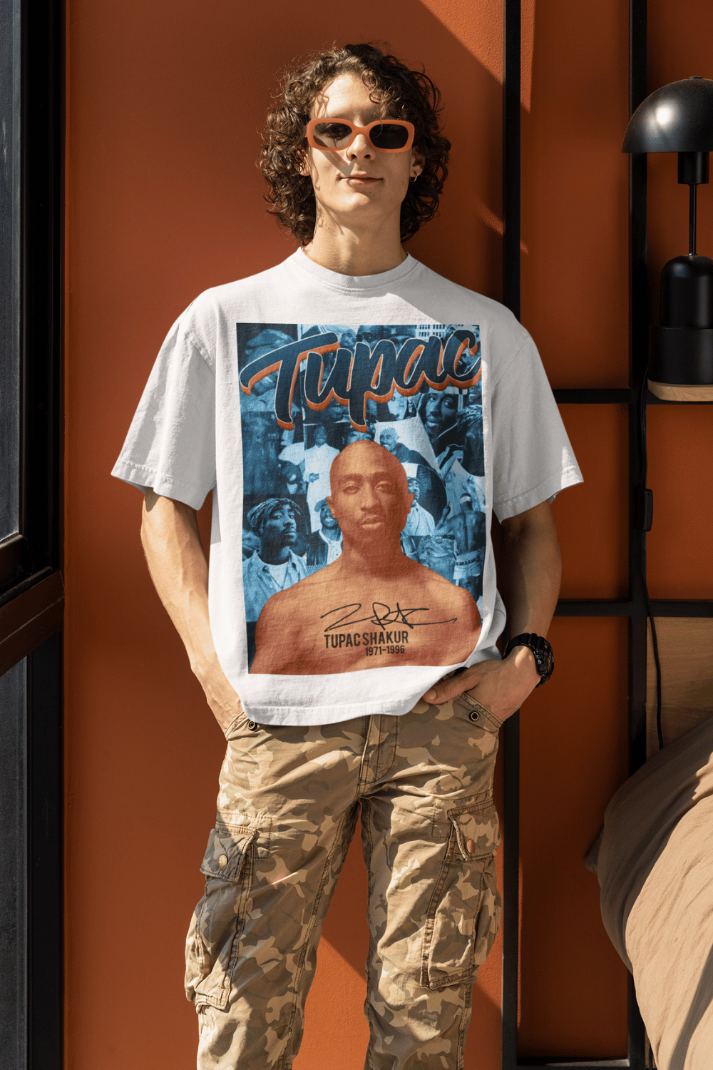 White Oversized Tee Tupac