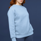 Women's Sweatshirt in Solid Baby Blue