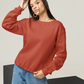 Women's Sweatshirt in Solid Coral
