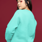 Women's Sweatshirt in Solid Mint