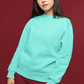 Women's Sweatshirt in Solid Mint