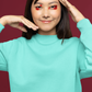 Women's Sweatshirt in Solid Mint