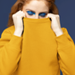 Women's Sweatshirt in Solid Mustard Yellow