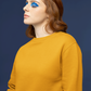 Women's Sweatshirt in Solid Mustard Yellow