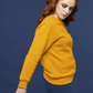 Women's Sweatshirt in Solid Mustard Yellow