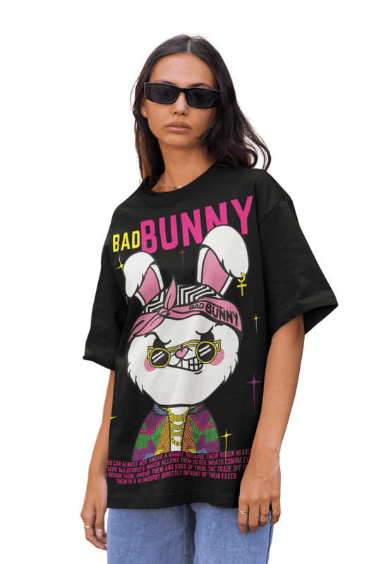 Women's Oversized T-shirt in Black - Bad Bunny
