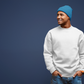 Men's Sweatshirt in Solid White