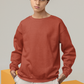 Men's Sweatshirt in Solid Coral
