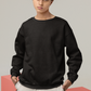 Men's Sweatshirt in Solid Black