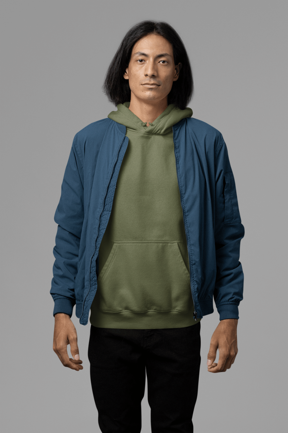 Olive Green Hoodie for Men