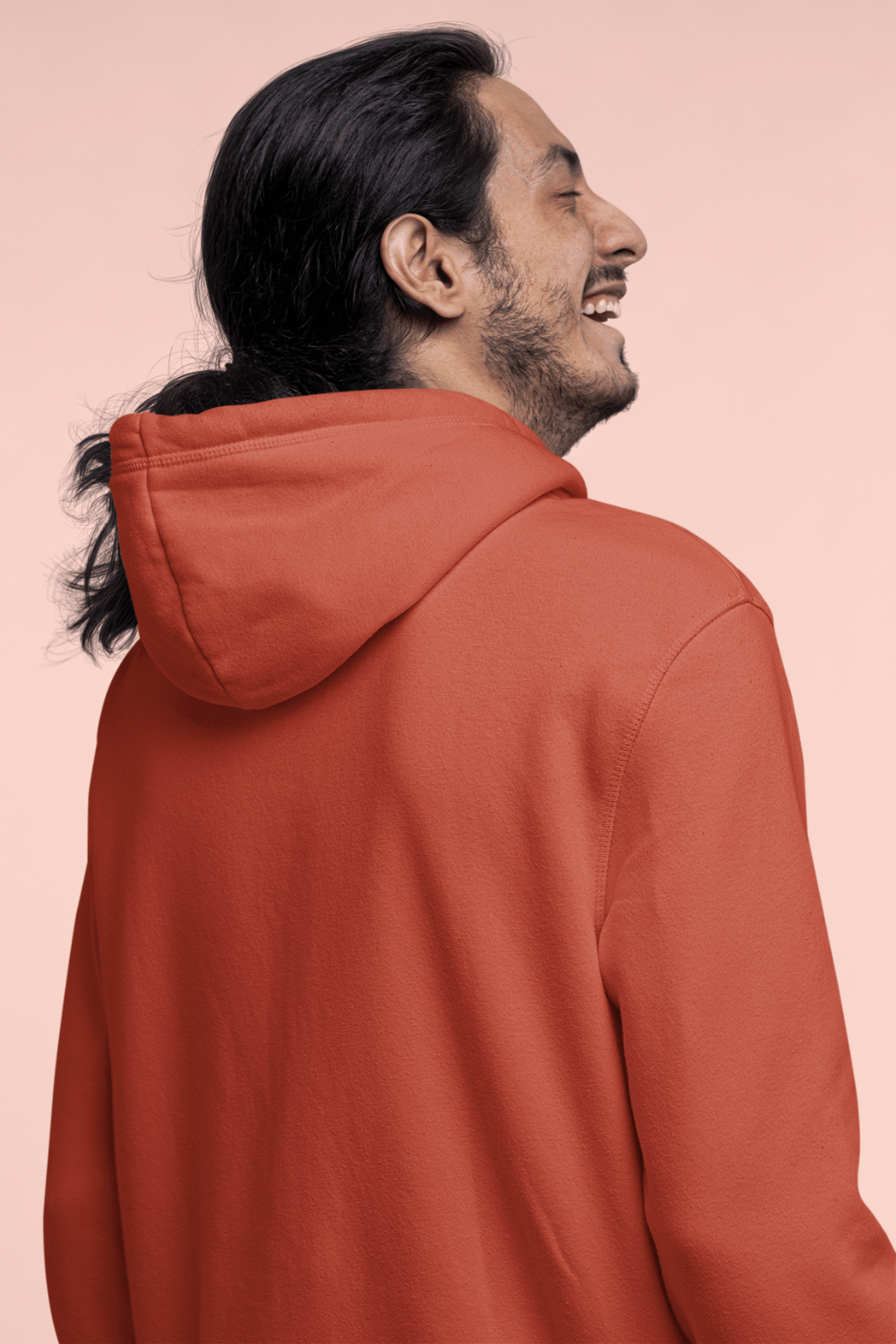 Unisex Hooded Sweatshirt in Dark Orange color