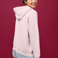 Women's Hooded Sweatshirt in Solid Light Baby Pink CAPTCHA