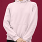 Women's Hooded Sweatshirt in Solid Light Baby Pink CAPTCHA