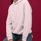 Women's Hooded Sweatshirt in Solid Light Baby Pink CAPTCHA