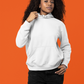 Women's Hooded Sweatshirt in Solid White CAPTCHA