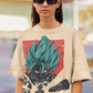 Women's Oversized T-shirt in Beige - Vegeto CAPTCHA