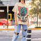 Women's Oversized T-shirt in Beige - Vegeto CAPTCHA