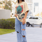 Women's Oversized T-shirt in Beige - Vegeto CAPTCHA