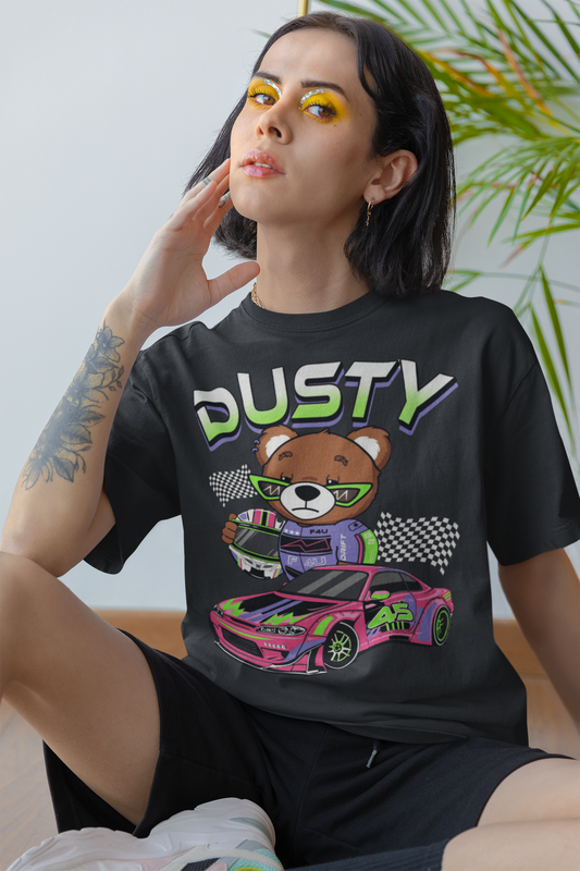 Women's Oversized T-shirt in Meteor Grey - Dusty Race CAPTCHA
