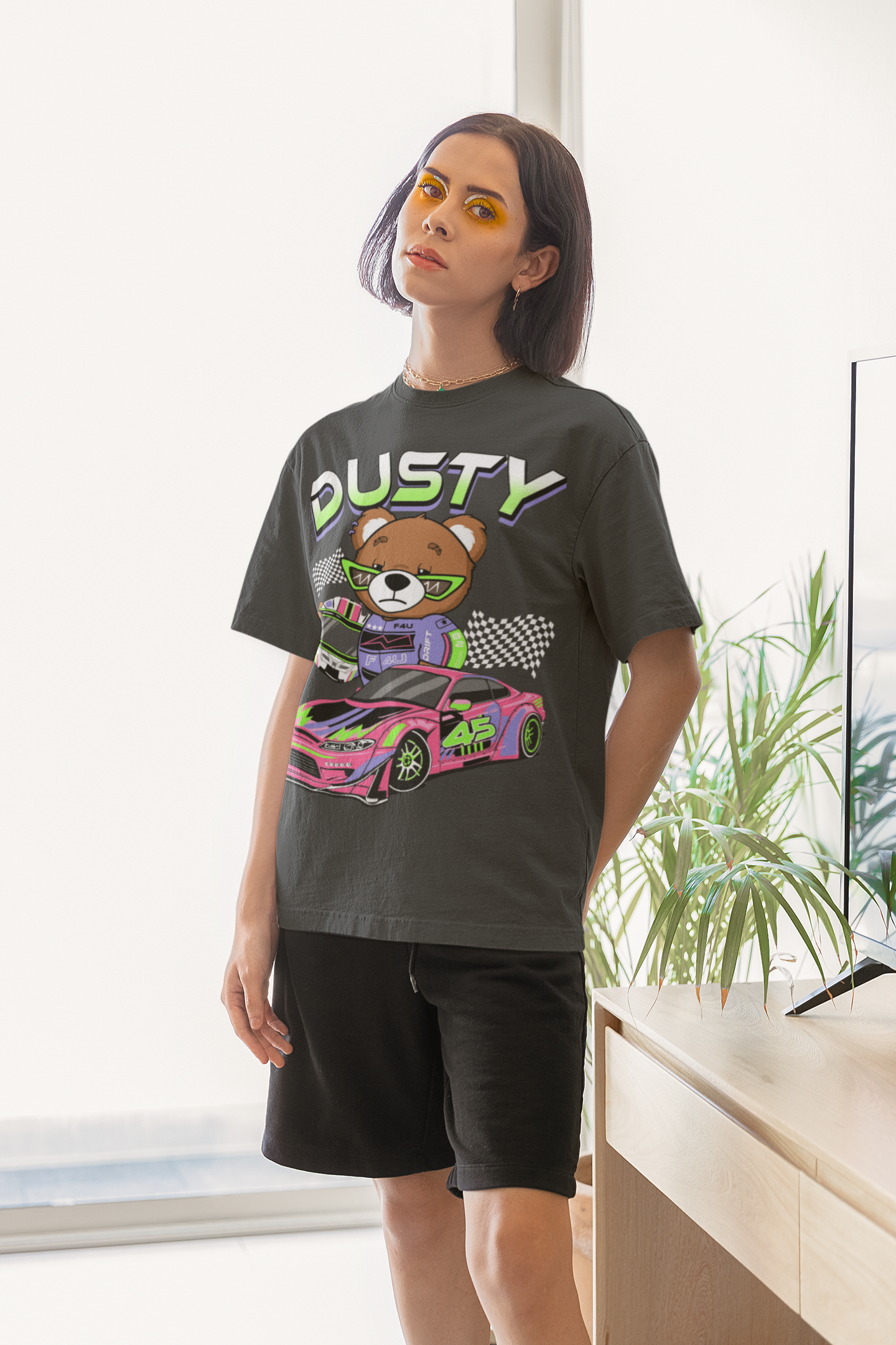 Women's Oversized T-shirt in Meteor Grey - Dusty Race CAPTCHA