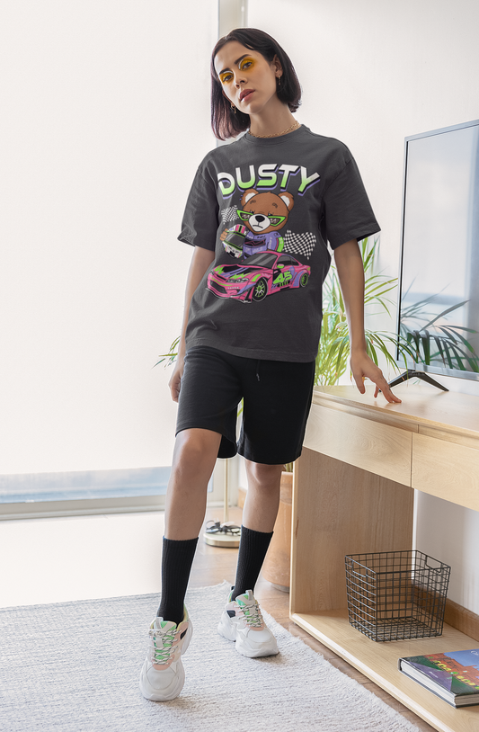 Women's Oversized T-shirt in Meteor Grey - Dusty Race CAPTCHA